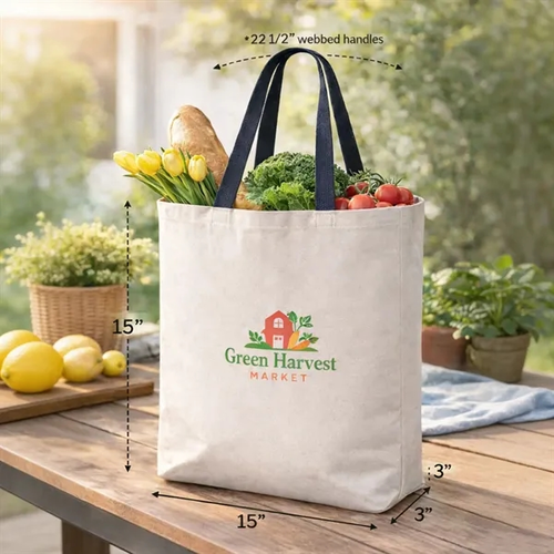 Main photo of 12 Oz. Marianne Promo Cotton Canvas Tote W/Color Handle