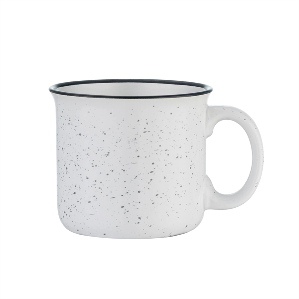 White color option for 15 Oz. Ceramic Speckled Campfire Coffee Mugs