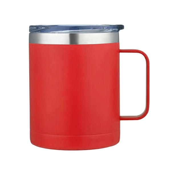 Red color option for Glamping 14 Oz. Double Wall Stainless Mug W/Sliding Lid