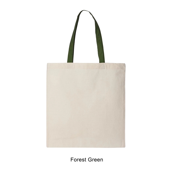 Forest Green color option for 6 Oz. 100% Cotton Canvas Tote W/Color Handle