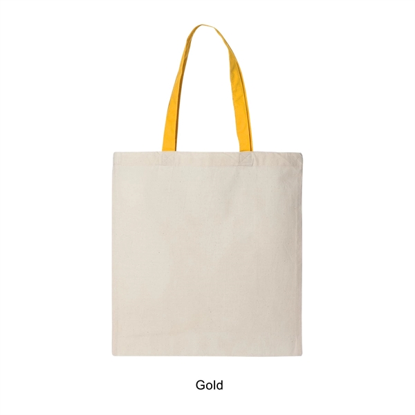 Gold color option for 6 Oz. 100% Cotton Canvas Tote W/Color Handle