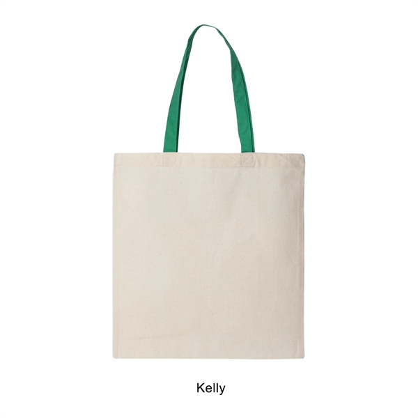 Kelly color option for 6 Oz. 100% Cotton Canvas Tote W/Color Handle
