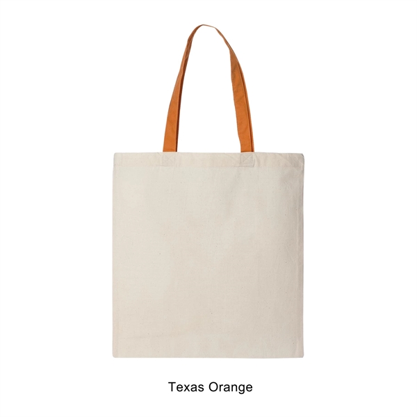 Texas Orange color option for 6 Oz. 100% Cotton Canvas Tote W/Color Handle