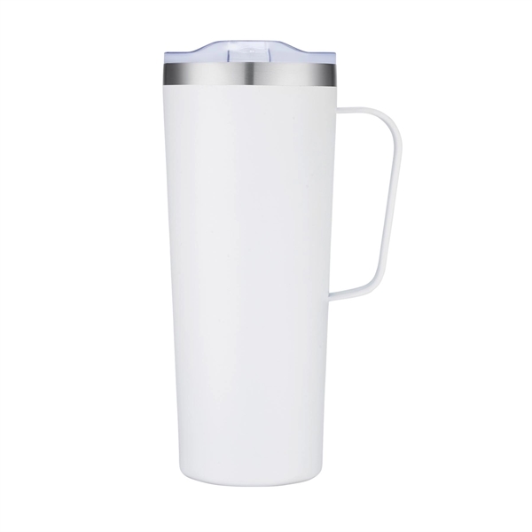White color option for Glamping 28 Oz. Double Wall Ss Vacuum Mug W/Copper Plating
