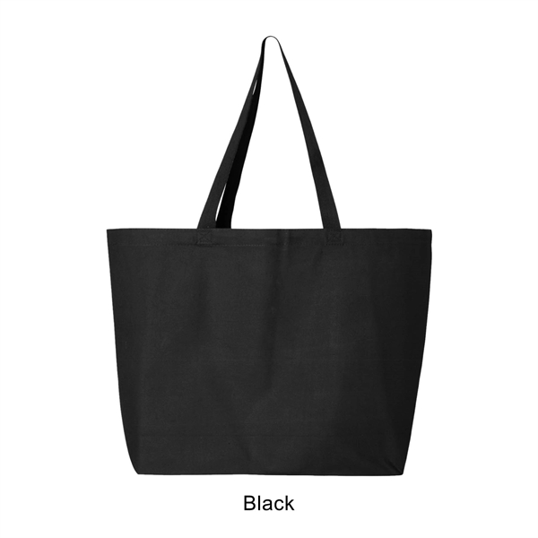 Black color option for 12 Oz. 100% Heavy Cotton 25 L Jumbo Tote Bag
