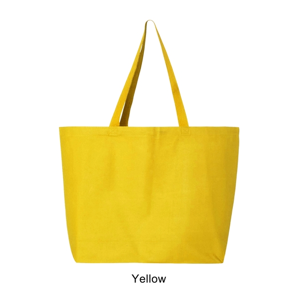 Chocolate color option for 12 Oz. 100% Heavy Cotton 25 L Jumbo Tote Bag