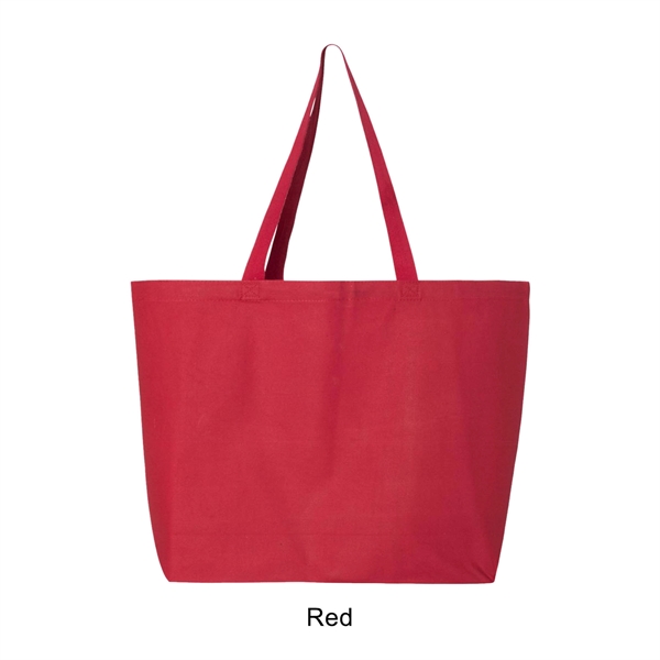 Red color option for 12 Oz. 100% Heavy Cotton 25 L Jumbo Tote Bag