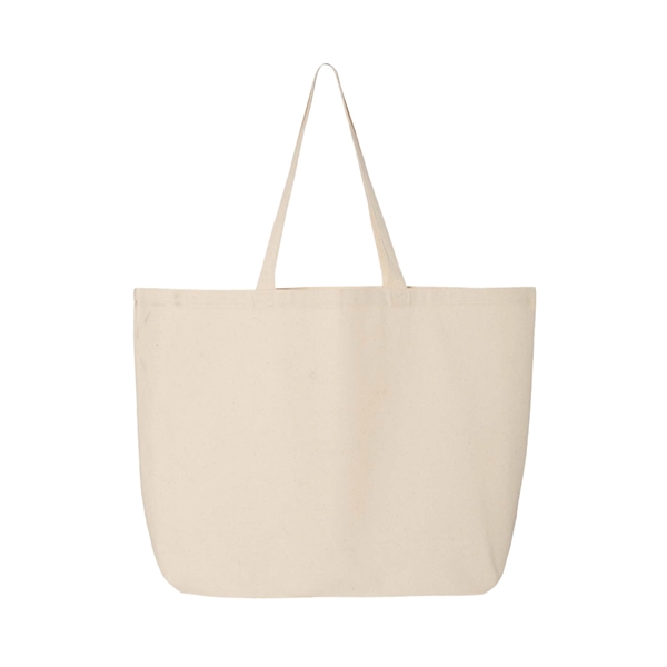 Natural color option for 12 Oz. Natural 100% Heavy Cotton 25 L Jumbo Tote Bag