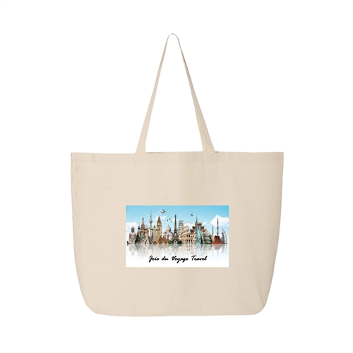 Main photo of 12 Oz. Natural 100% Heavy Cotton 25 L Jumbo Tote Bag