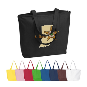 Photo of 12 Oz. Heavy Cotton 25 L Zippered Tote Bag