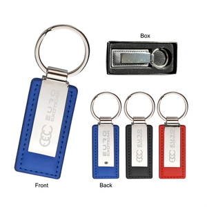 Photo of Leatherette With Rectangular Metal Key Tag