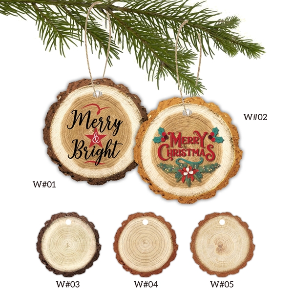 Brown color option for 3" Full Colo Ornament   Trunk W/ Hemp Rope