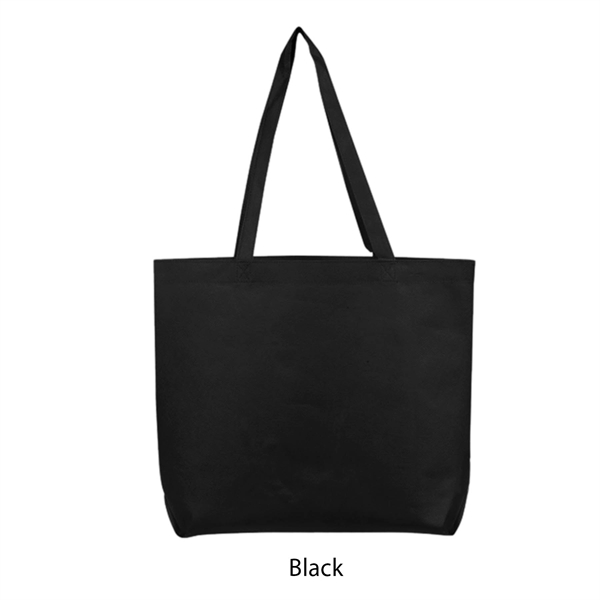 Black color option for 90+ Gsm Non Woven Open Tote Bag