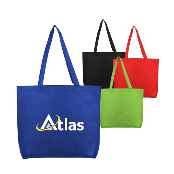 Lime Green color option for 90+ Gsm Non Woven Open Tote Bag