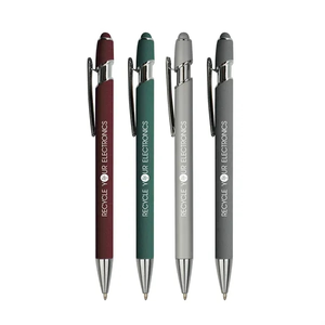 Photo of Soft Touch Ballpoint Stylus Metal Pen  Close Out