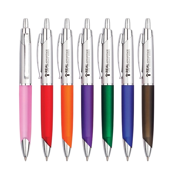 Red color option for Half Tip Plastic Click Ballpoint Pen