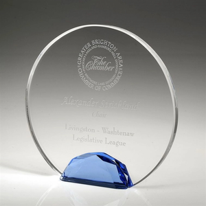 Photo of 6 1/2" Jeweled Halo Crystal Award