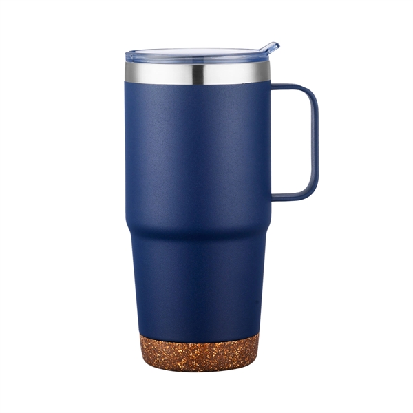 Blue color option for 24 Oz. S/S Travel Mug With Cork Bottom