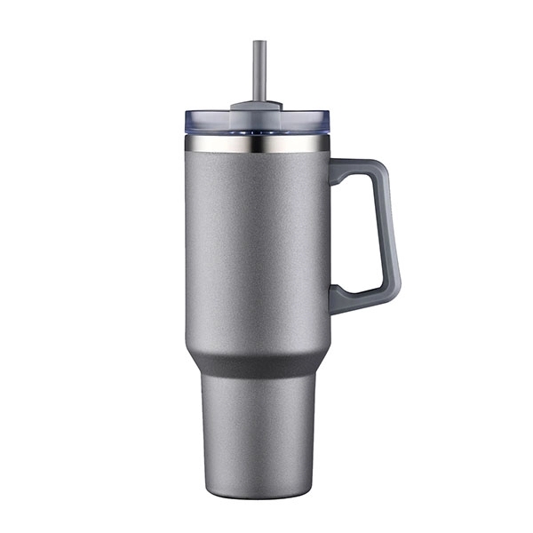 Gray color option for 40 Oz. S/S Travel Mug With Handle & Straw