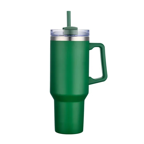 Green color option for 40 Oz. S/S Travel Mug With Handle & Straw