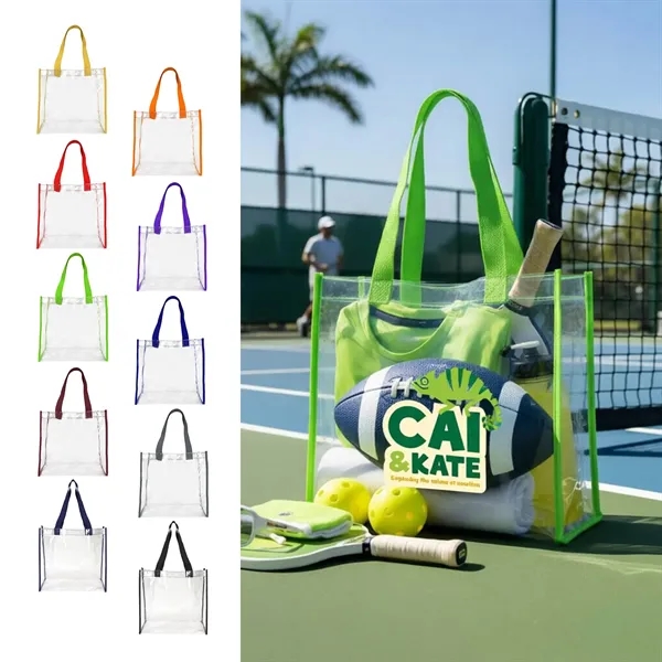 Lime Green color option for Basic Clear Stadium Security Open Tote