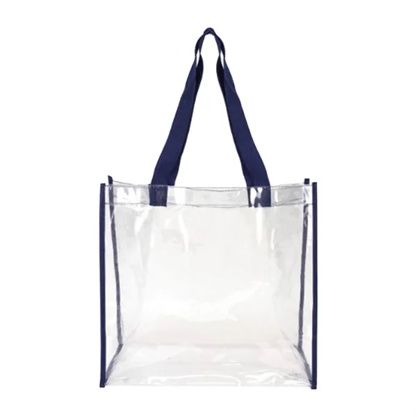 Navy Blue color option for Basic Clear Stadium Security Open Tote