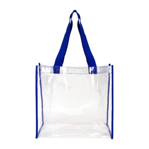 Royal Blue color option for Basic Clear Stadium Security Open Tote