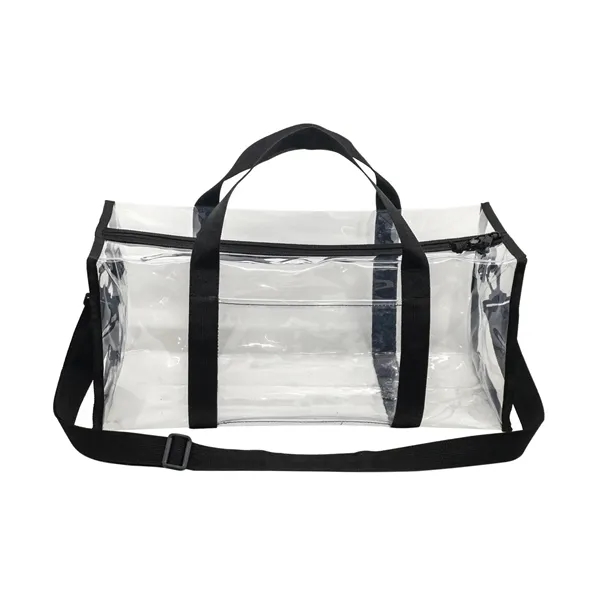 Clear color option for Clear Two Way Zipper Duffle Sport Bag W/Removable Shoulder
