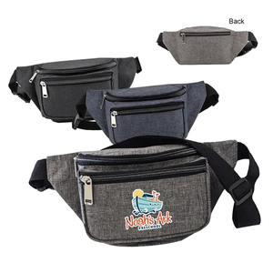 Photo of 300 D Heathered 3 Zipper Fanny Pack Bag