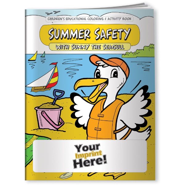 Multicolor color option for Coloring Book   Summer Safety With Sunny The Seagull