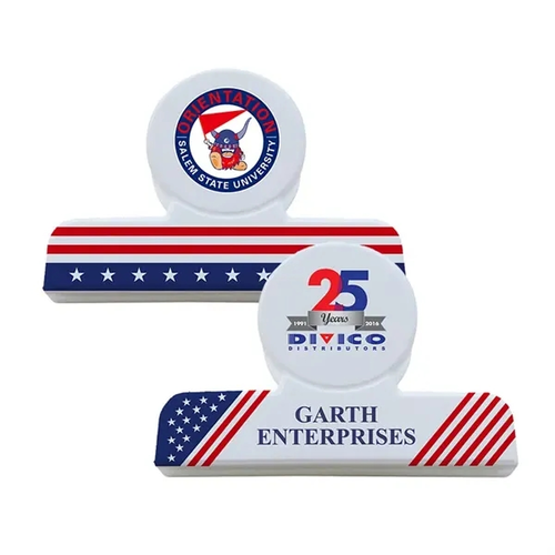 Photo of Flag Design Round Chip Bag Clip