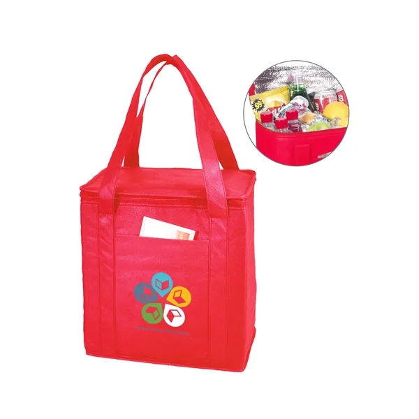 Red color option for 100gm Non Woven Cooler Tote Bag