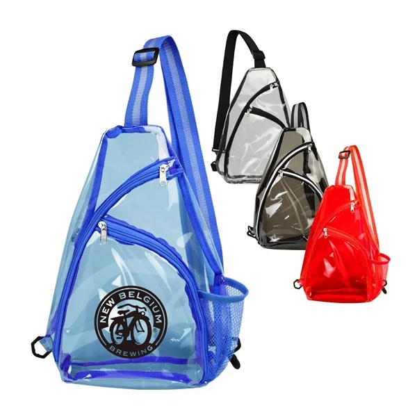 Blue color option for 25 C Feather Soft Clear Sling Bag