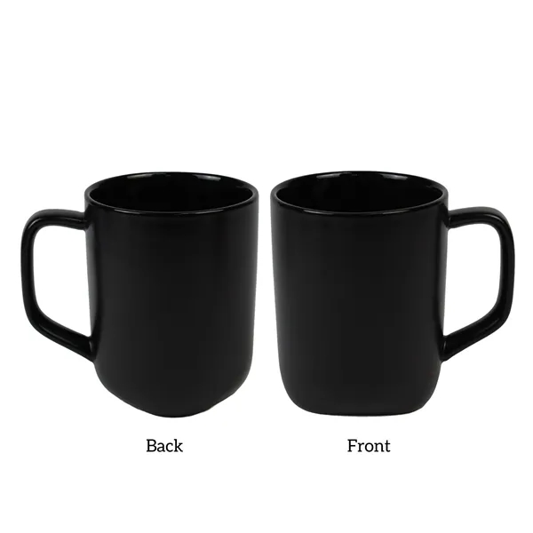 Black color option for 18 Oz. Coffee Triangle Bottom Ceramic Mug W/ Gift Box