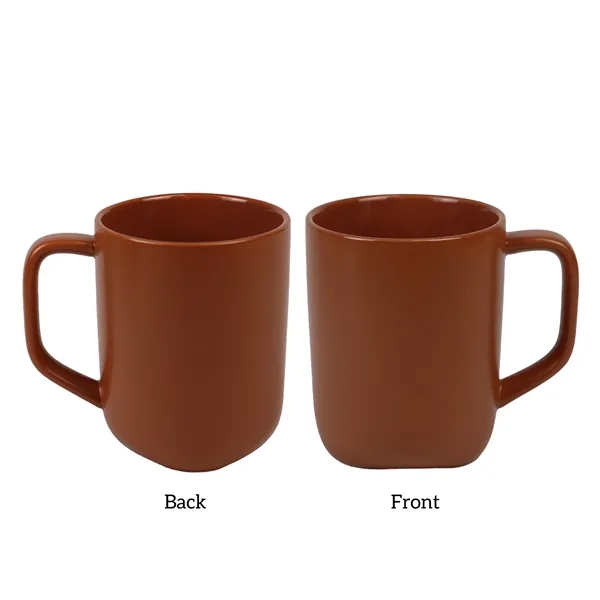 Brown color option for 18 Oz. Coffee Triangle Bottom Ceramic Mug W/ Gift Box