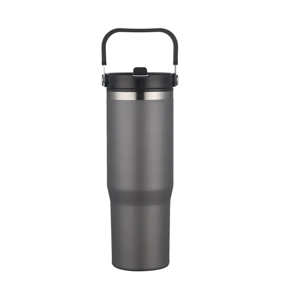 Gray color option for 30 Oz. Double Wall Travel Mug With Straw Lid & Carry Handle