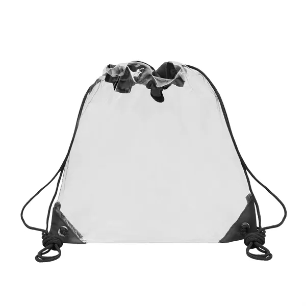 Black color option for Clear Drawstring Backpack