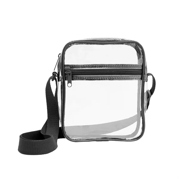 Black color option for Clear Pvc Crossbody Shoulder Bag