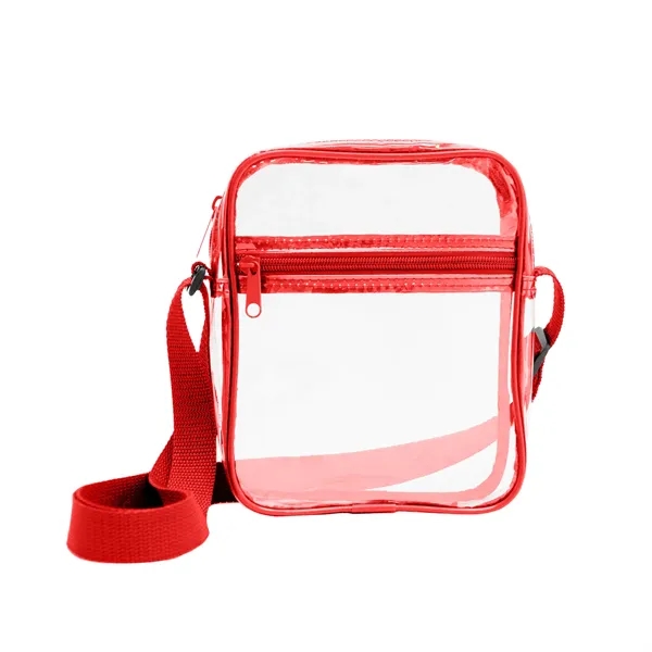 Red color option for Clear Pvc Crossbody Shoulder Bag