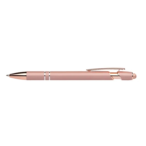 Rose Gold color option for Soft Touch Ballpoint Stylus Pen With Rose Gold Accents