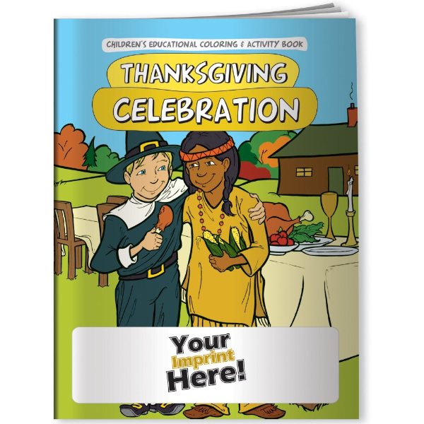 Multicolor color option for Coloring Book   Thanksgiving Celebration