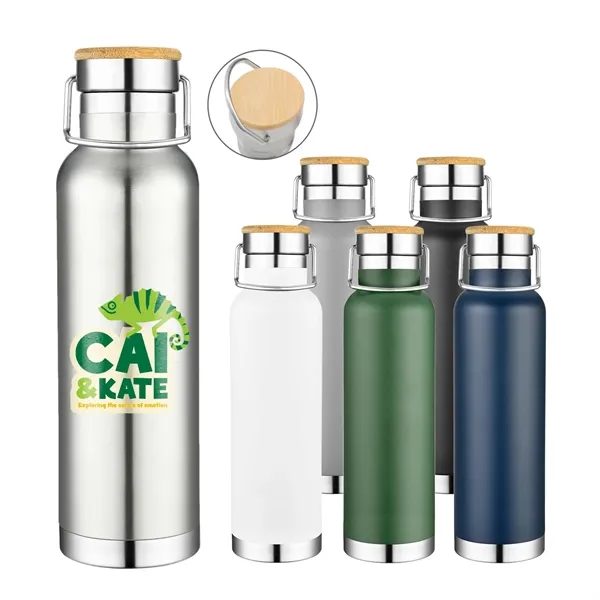 Green color option for 20oz. Double Wall Ss Vacuum Tumbler With Bamboo Lid