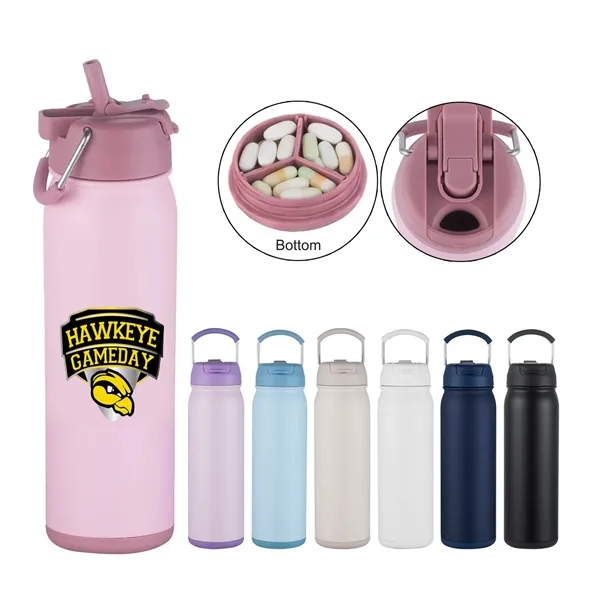 Light Blue color option for 24oz Vacuum Insulated Bottle With Straw & Carry Handle