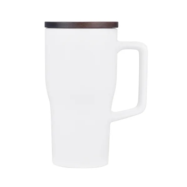 White color option for 18oz. Ceramic Mug With Wooden Lid