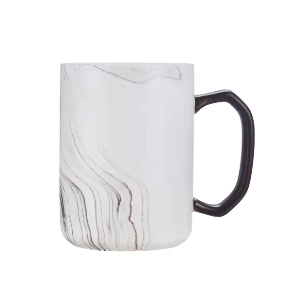 Brown color option for 20 Oz. Marble Pattern Ceramic Mug With Color Handle