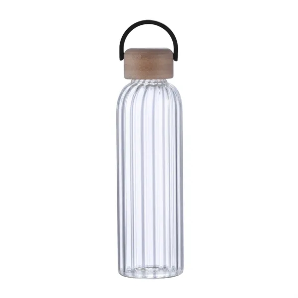 Black color option for 21oz. Carry Bamboo Lid Glass Bottle