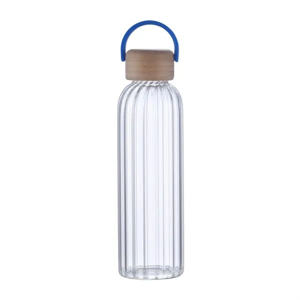 Blue color option for 21oz. Carry Bamboo Lid Glass Bottle