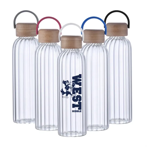 Gray color option for 21oz. Carry Bamboo Lid Glass Bottle