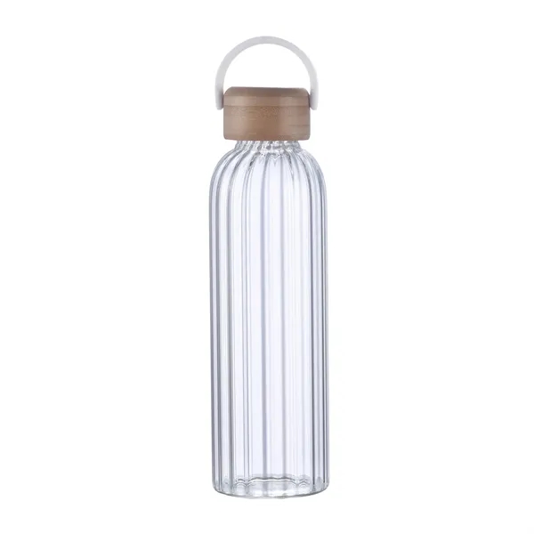 White color option for 21oz. Carry Bamboo Lid Glass Bottle
