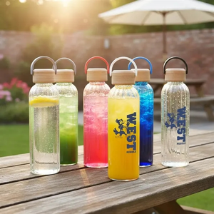 Photo of 21oz. Carry Bamboo Lid Glass Bottle